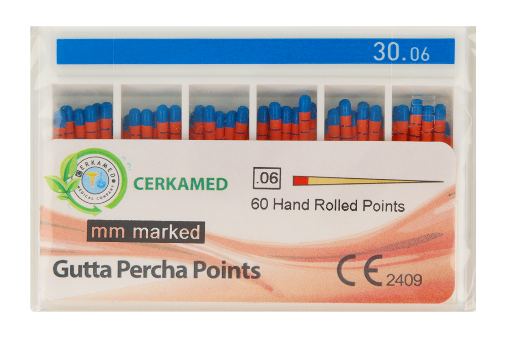 Штифты гуттаперчевые 6% 60 шт.