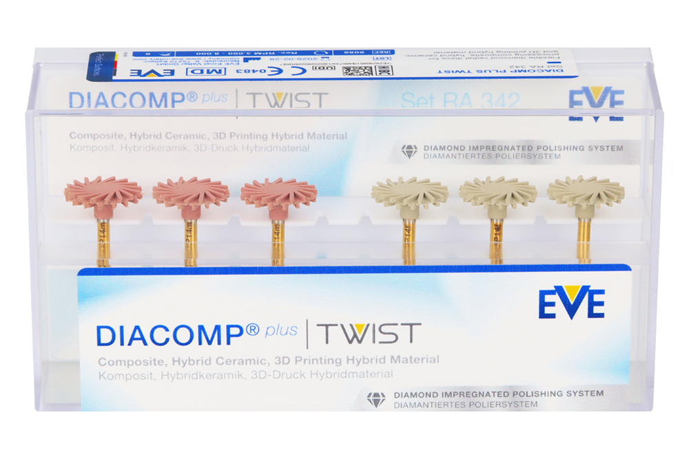 Алмазные ластики Diacomp plus Twist 6 шт.