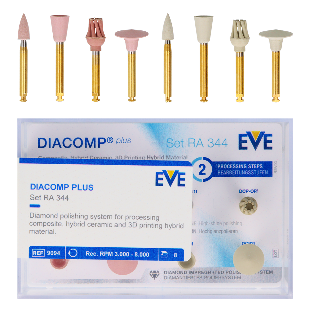 Алмазные резинки Diacomp Plus 8 шт. ЕВА