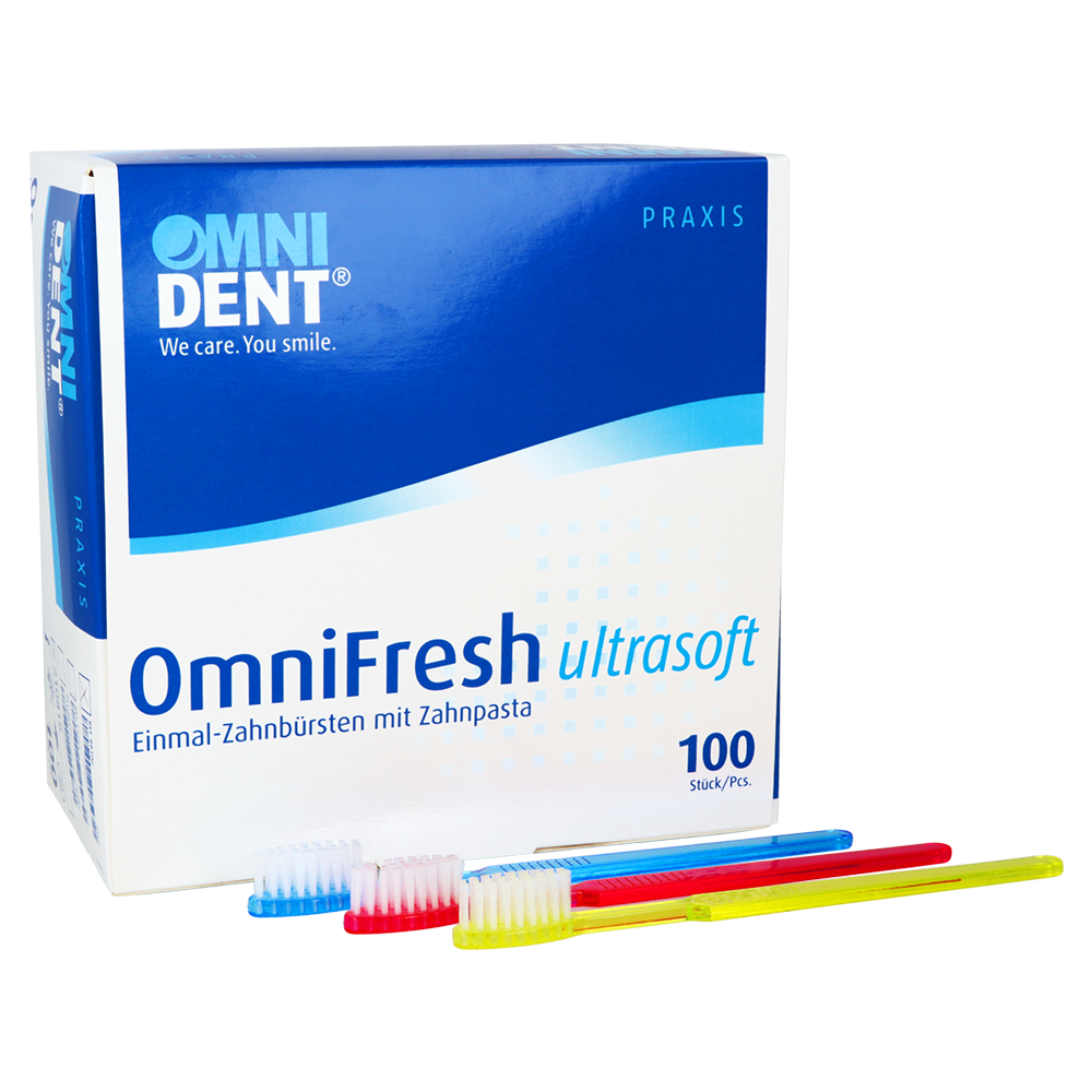 OmniFresh Одноразовые зубные щетки с зубной пастой Omnident 100 шт.