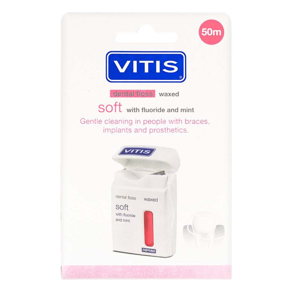 Зубная нить вощеная 50 м VITIS