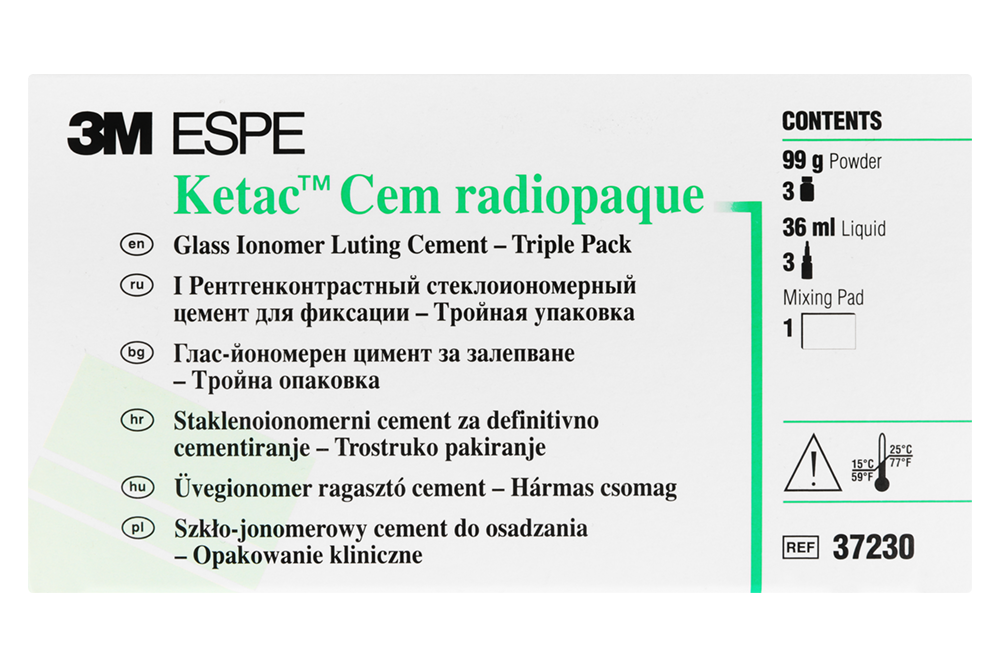 Ketac Cem Radiopaque Triple Pack (33 г + 12 мл) x 3 шт. 3M.