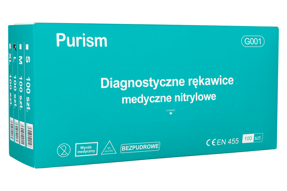 Перчатки нитриловые синие Purism 100 шт.