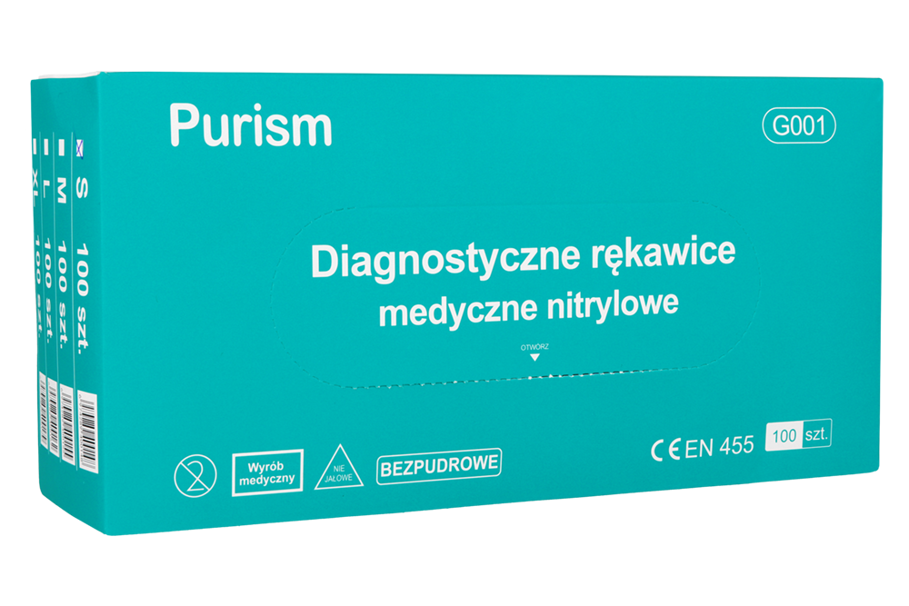 Перчатки нитриловые синие Purism 100 шт.
