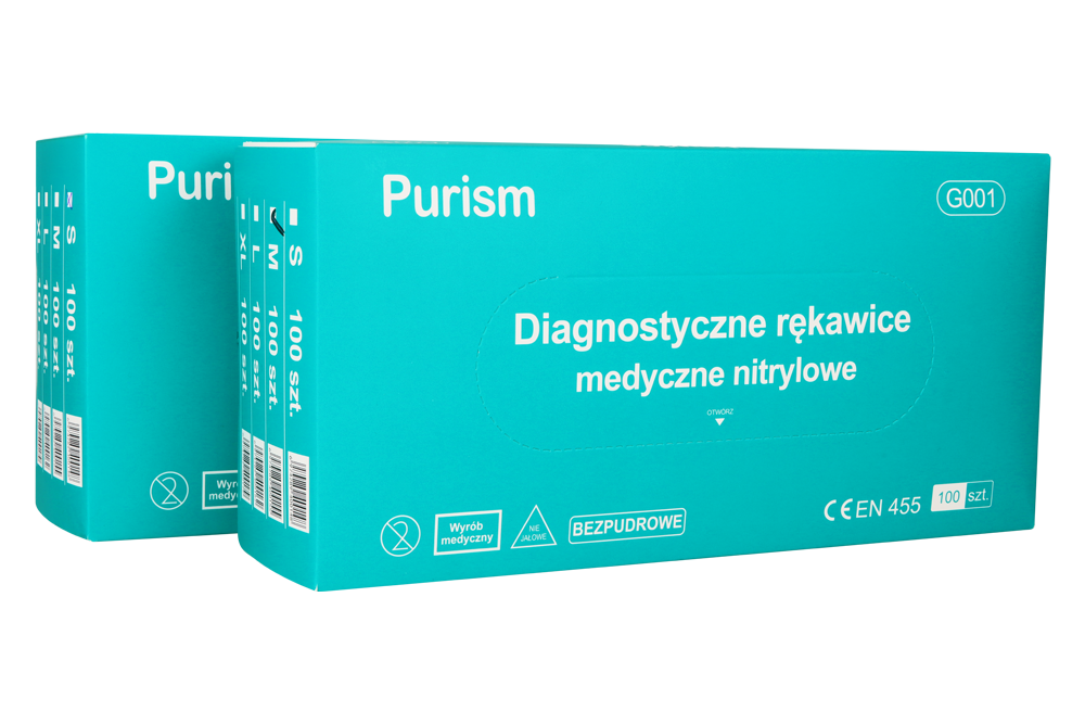 Перчатки нитриловые синие Purism 100 шт.