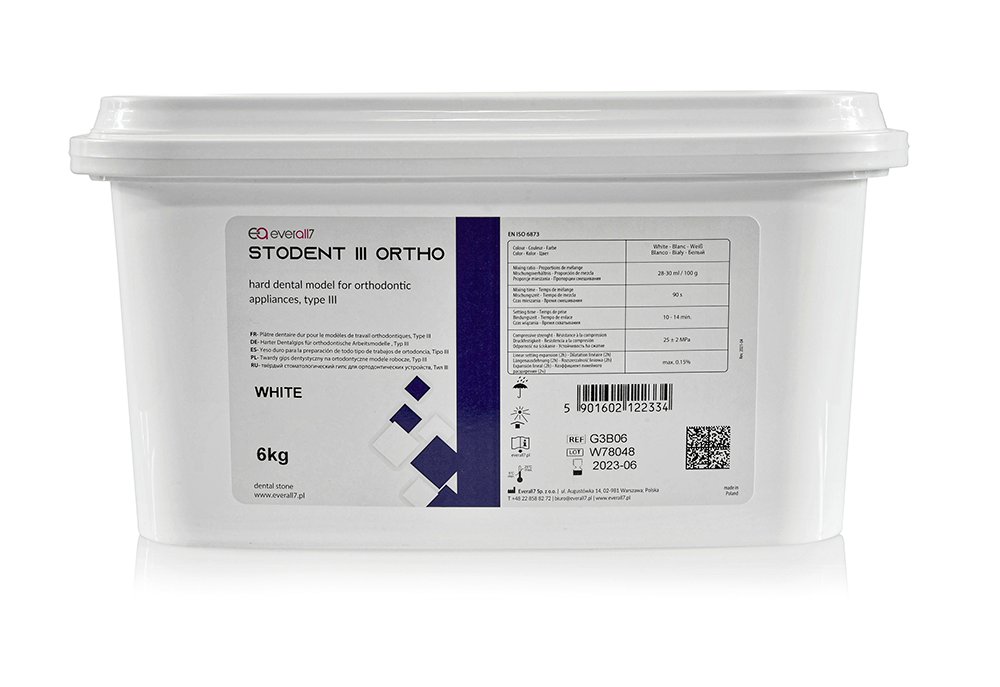 Гипс Stodent белый ORTHO III класс 6 кг Everall7