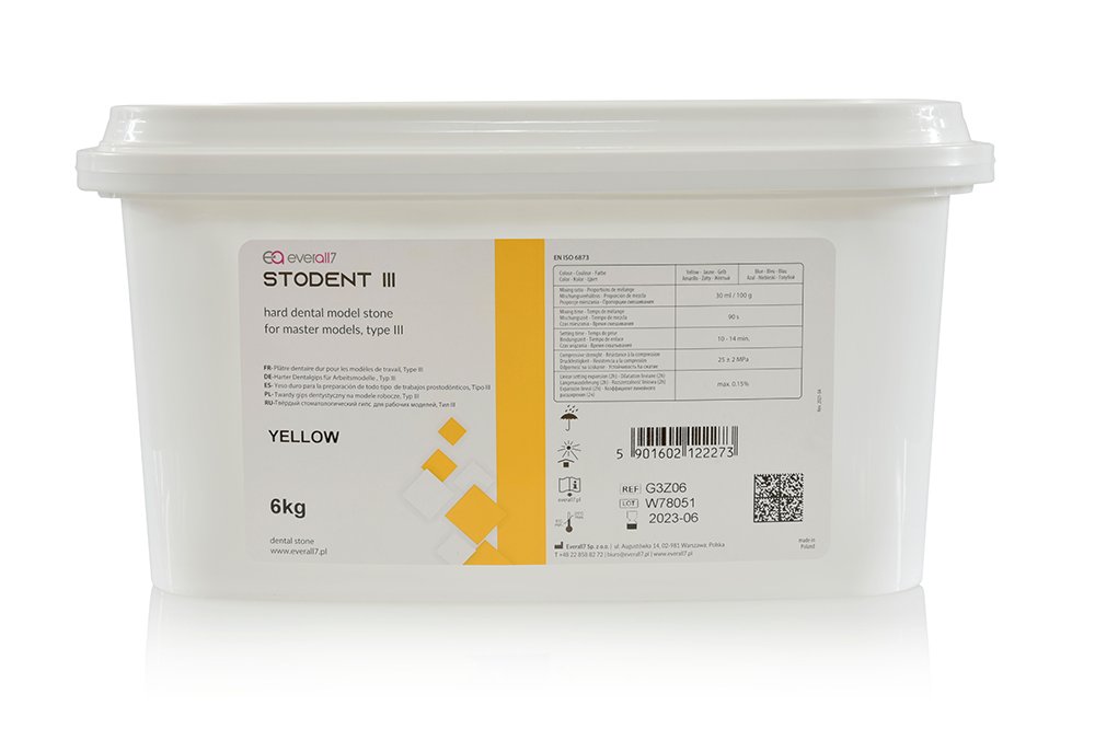 Гипс Stodent желтый III класс 6 кг Everall7