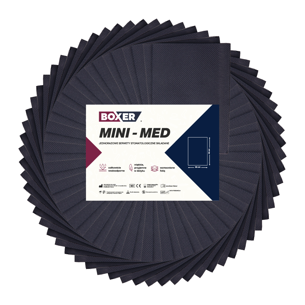 Салфетки MINI-MED складные разрезные 400 шт. - Черный.