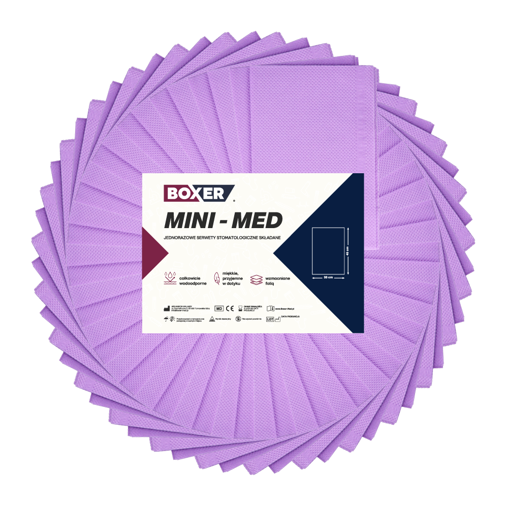 Салфетки MINI-MED складные разрезные 400 шт. Boxer - Вереск.