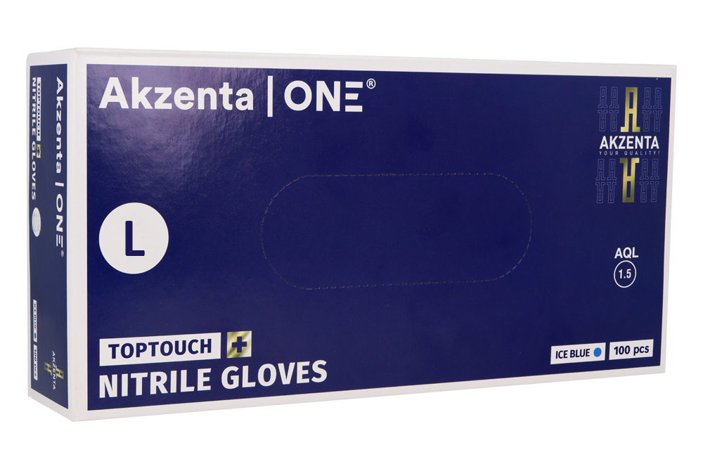 Перчатки нитриловые Ice Blue Akzenta 100 шт.