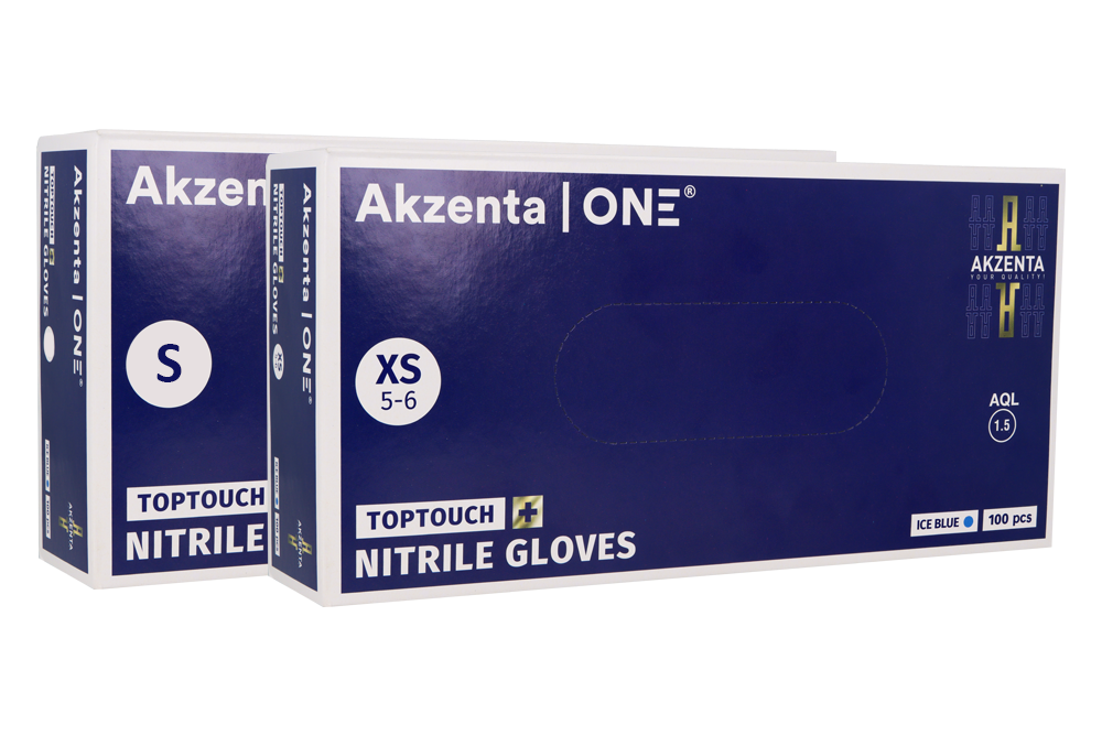 Перчатки нитриловые Ice Blue Akzenta 100 шт.
