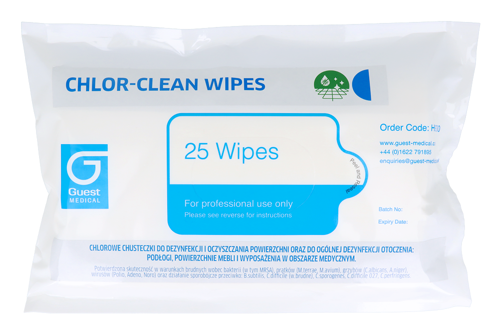 Хлорные салфетки Chlor-Clean flow pack 25 шт. MediLab