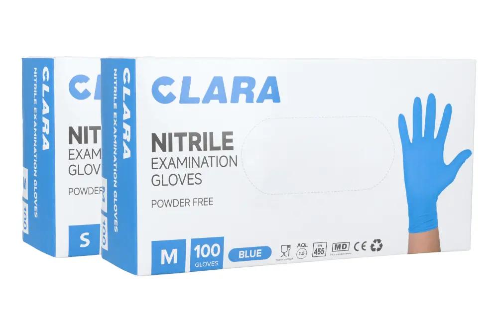 Перчатки Clara нитриловые неопудренные 100 шт.