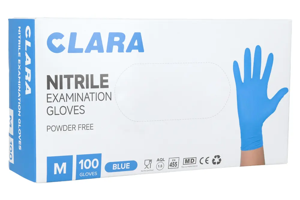 Перчатки Clara нитриловые неопудренные 100 шт.