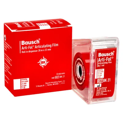 Односторонняя артикуляционная пленка 8μ Red 20M BK 21 Bausch
