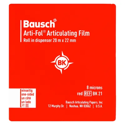 Односторонняя артикуляционная пленка 8μ Red 20M BK 21 Bausch — фото 3
