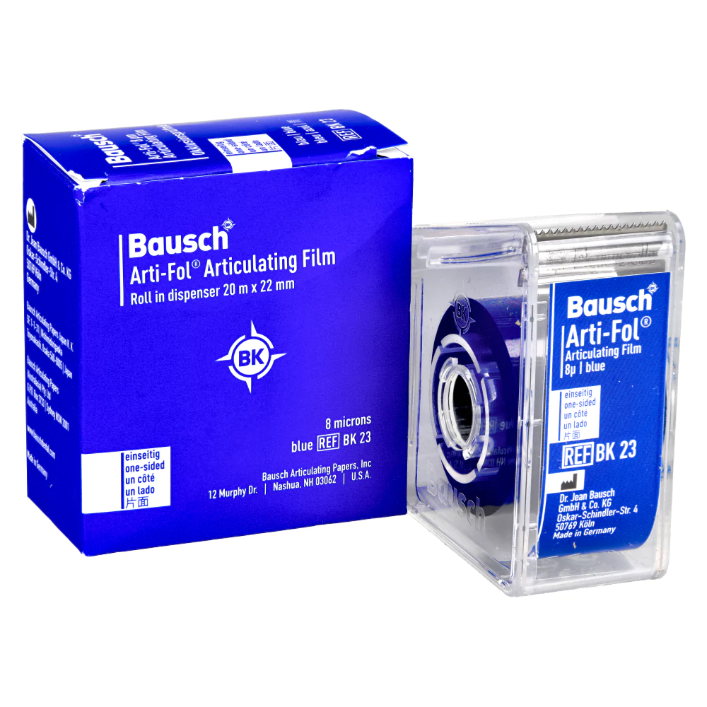 Пленка односторонняя артикуляционная 8 мкм синяя 20 м BK 23 Bausch
