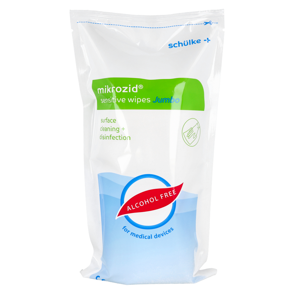 Безалкогольные салфетки Microzid Sensitive Jumbo картридж 200 шт. Шульке