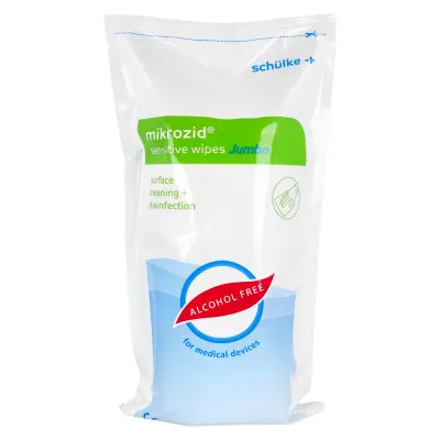 Безалкогольные салфетки Microzid Sensitive Jumbo картридж 200 шт. Шульке
