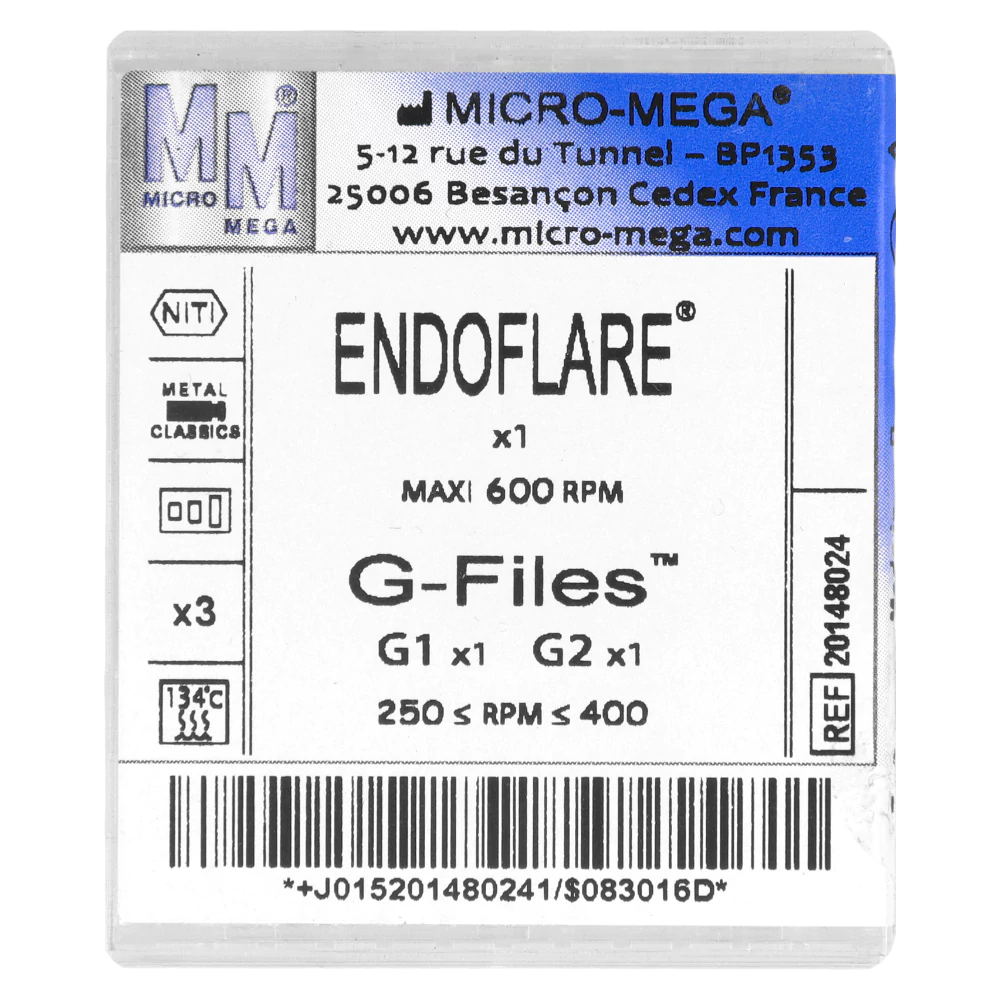 Файлы G-FILES x 2 шт. + ENDOFLARE x 1 шт. Micro-Mega