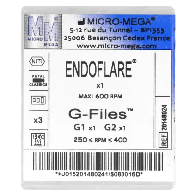 Файлы G-FILES x 2 шт. + ENDOFLARE x 1 шт. Micro-Mega