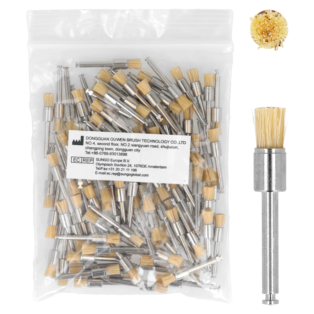 Щёточки полировочные чашечка полная 100 шт. COTISEN