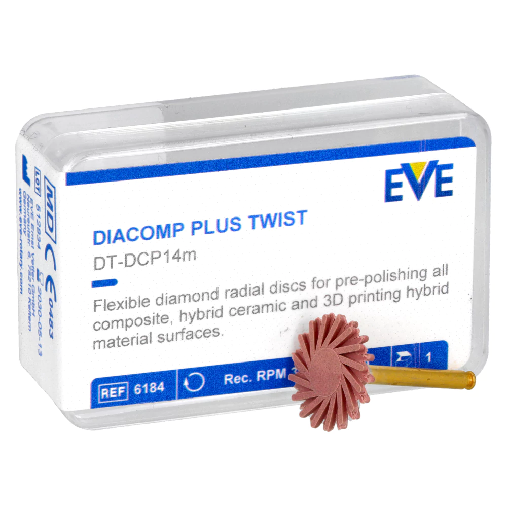 Алмазные полиры Diacomp Plus Twist 1 шт. EVE