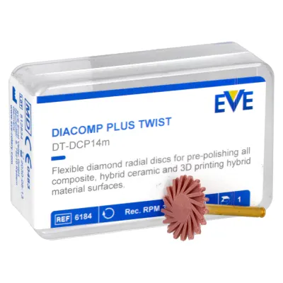 Алмазные резинки Diacomp Plus Twist 1 шт. ЕВА — фото 4