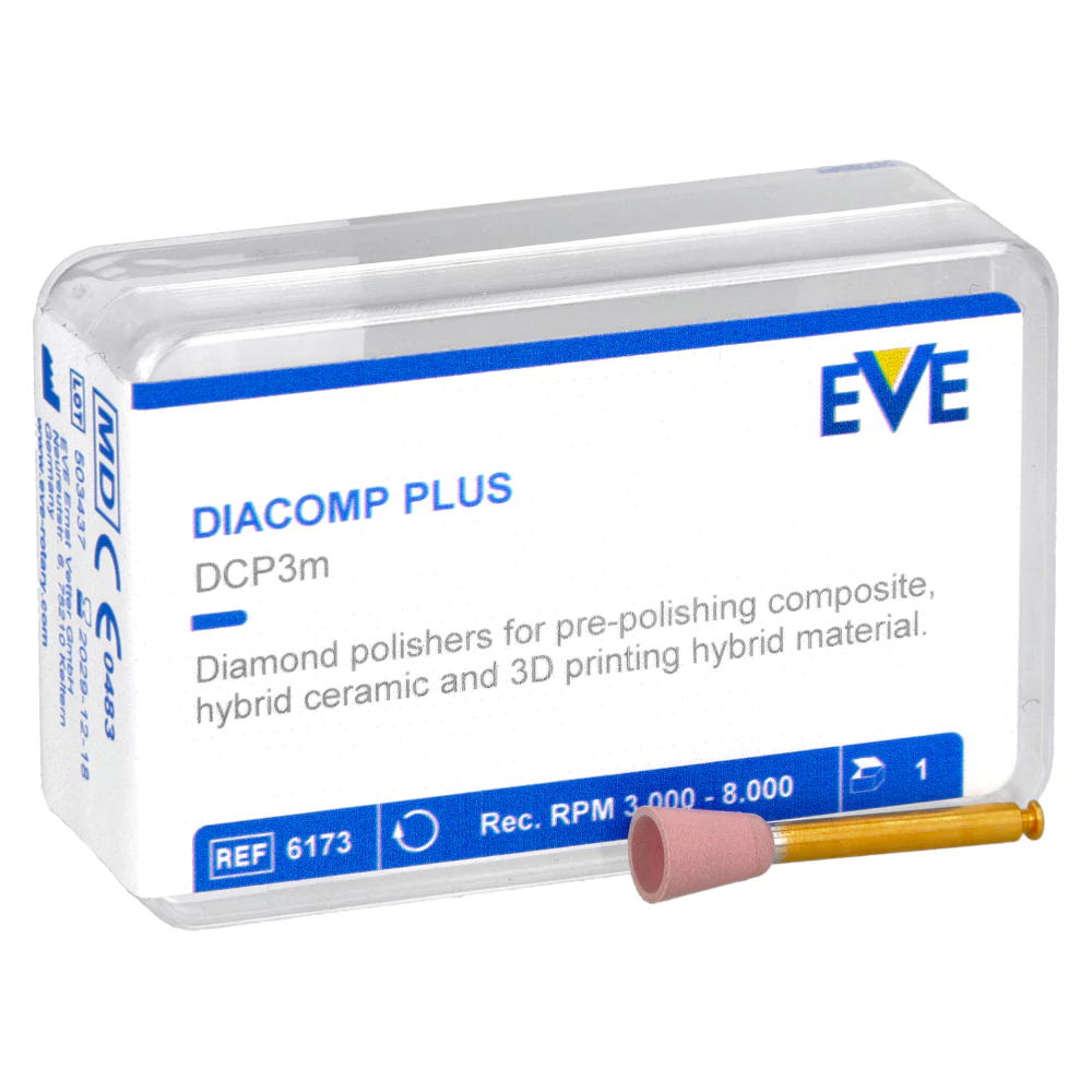 Алмазные полировочные резинки Diacomp Plus 1 шт. EVE