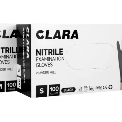 Черные нитриловые перчатки Clara 100 шт.