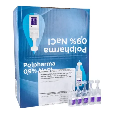 Физиологический раствор NaCl 0,9% 5 мл x 120 шт. Polpharma