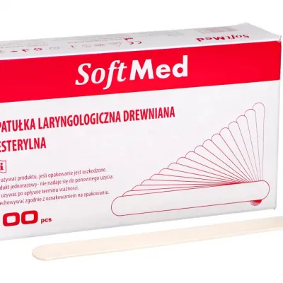 ЛОР шпатель деревянный нестерильный 100 шт. SoftMed