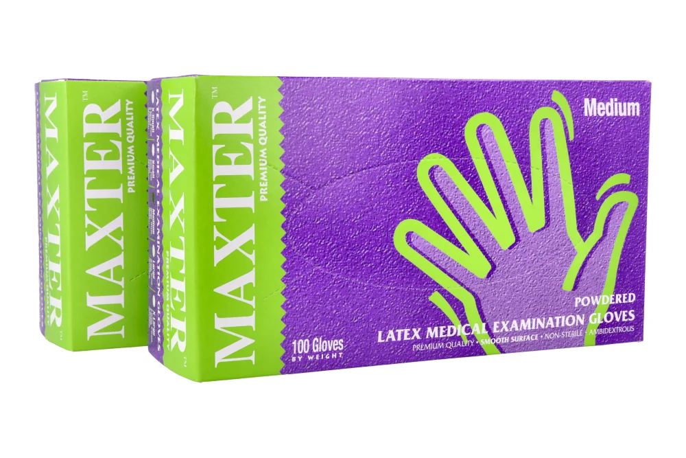 Латексные перчатки опудренные MAXTER 100 шт.