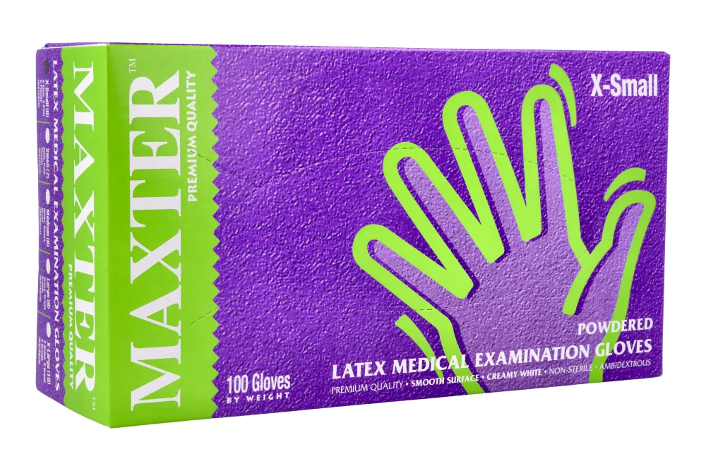 Латексные перчатки опудренные MAXTER 100 шт.