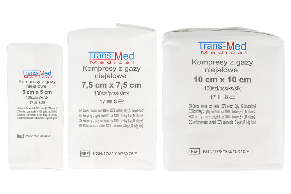 Газовые компрессы 100 шт. Trans-Med