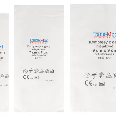 Газовые компрессы 500 шт. Trans-Med
