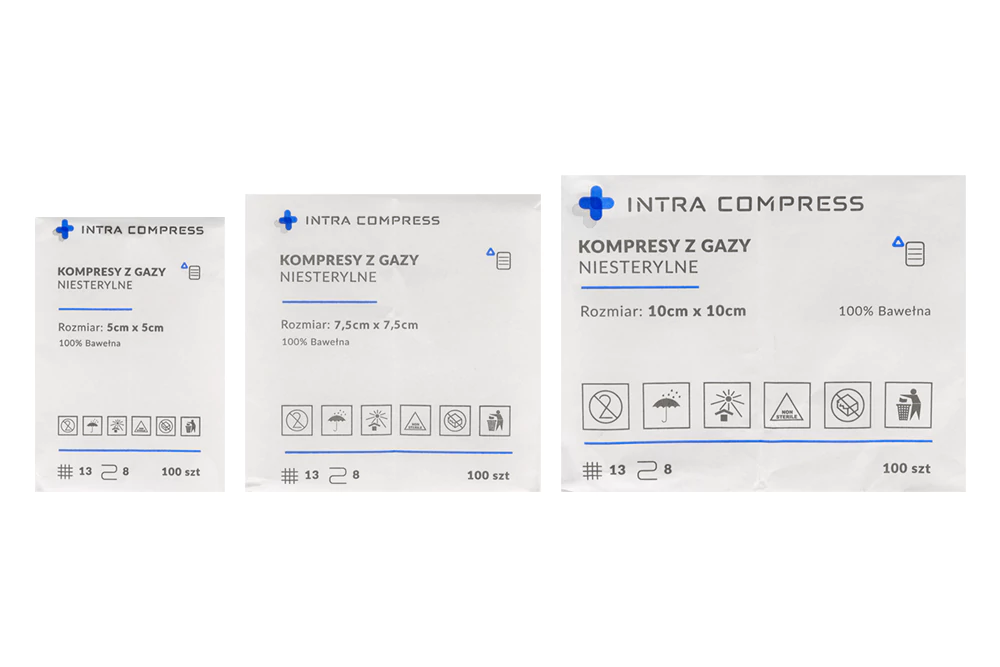 Газовые компрессы 100 шт. Intra Compress