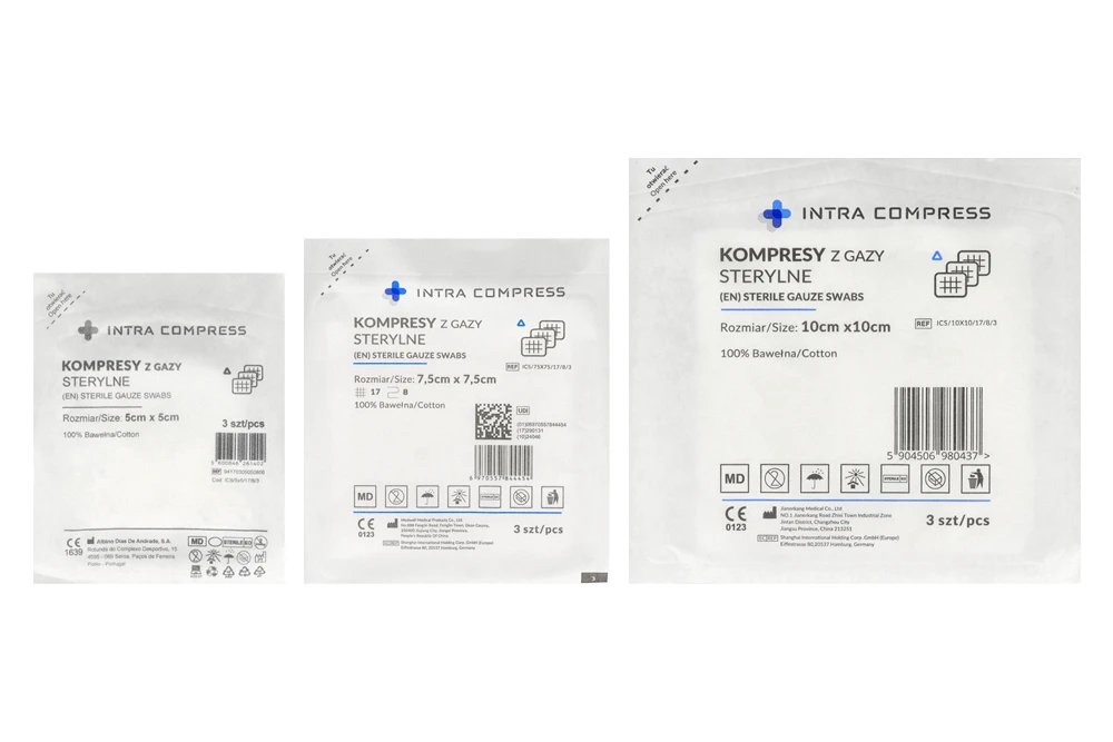 Газовые компрессы стерильные 3 шт. Intra Compress
