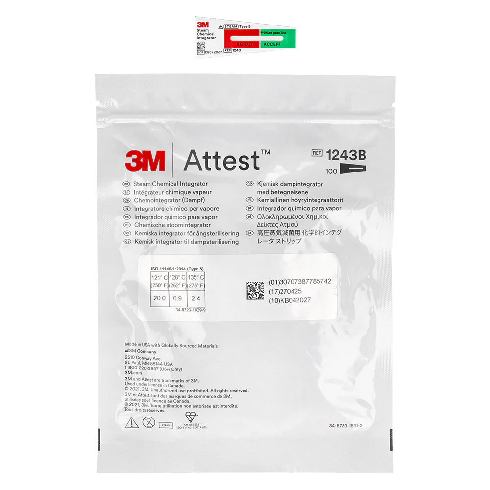 Химические индикаторы стерилизации 100 шт. 3M
