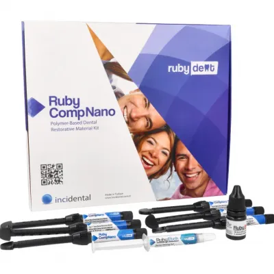 Набор материалов Ruby CompNano, 4 г x 6 шт. + RubyBond 5 мл RubyDent