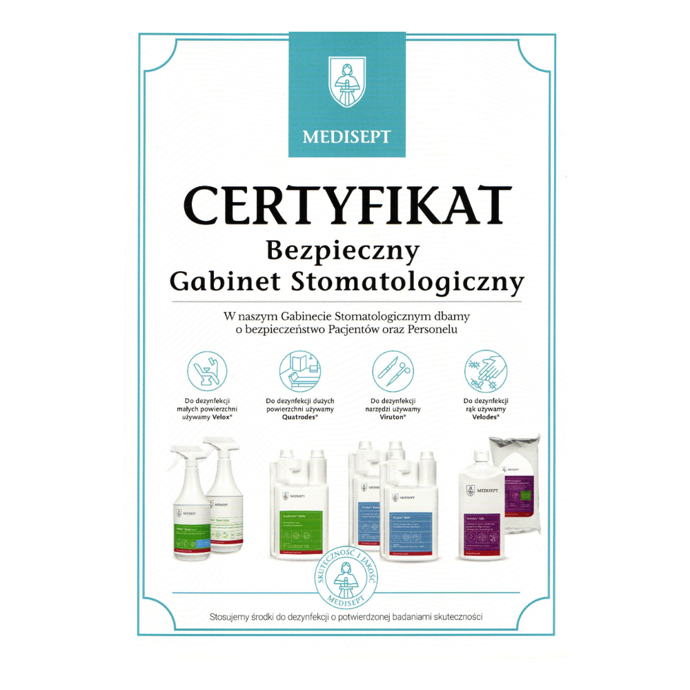 Сертификат «Безопасный кабинет» MediSept