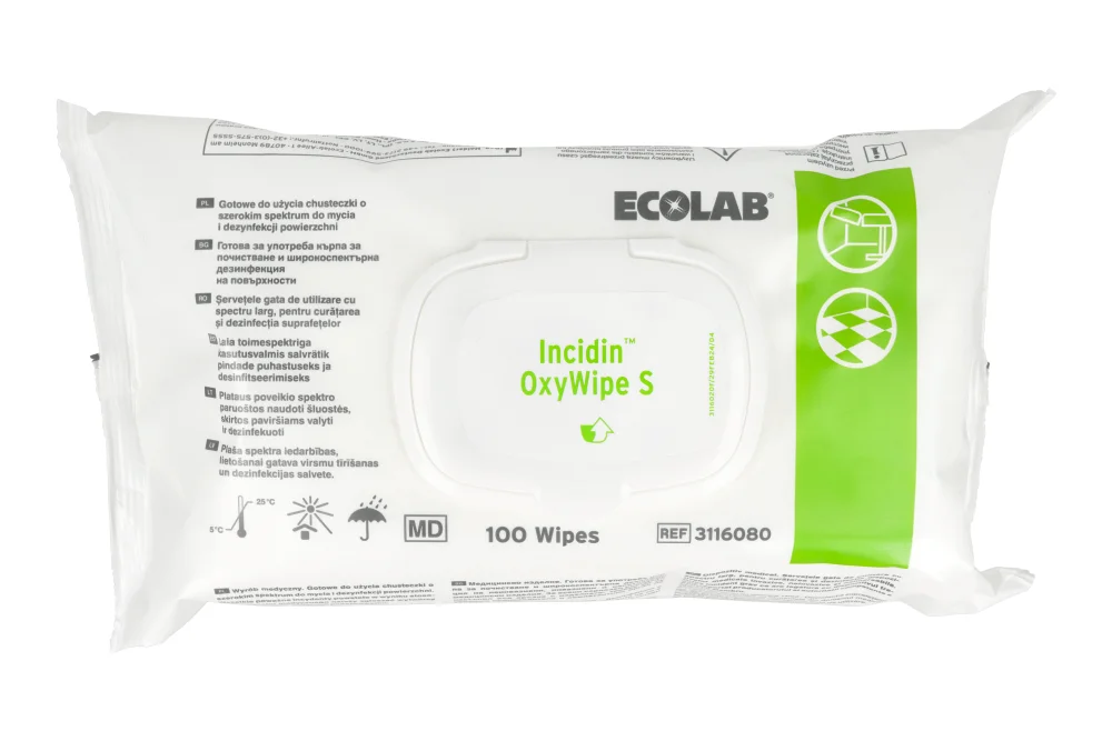 Incidin OxyWipe s flow Pack безалкогольные салфетки 100 шт. Ecolab