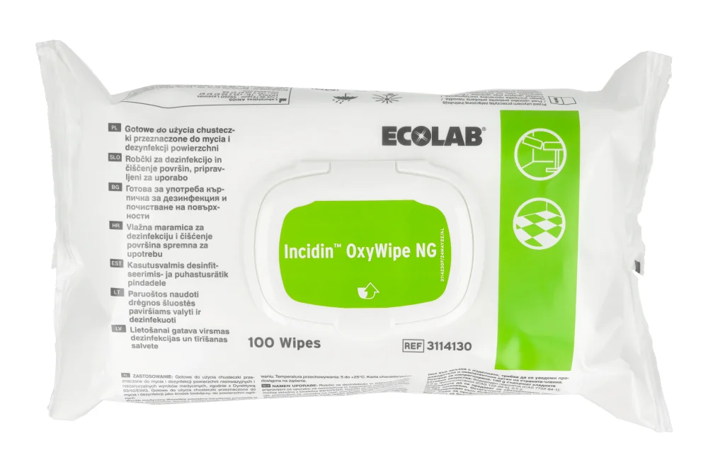 Incidin OxyWipe ng flow Pack безалкогольные салфетки 100 шт. Ecolab