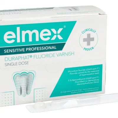 Фторсодержащий лак Elemex Sensitive Professional Duraphat, 0,4 мл, 50 шт.
