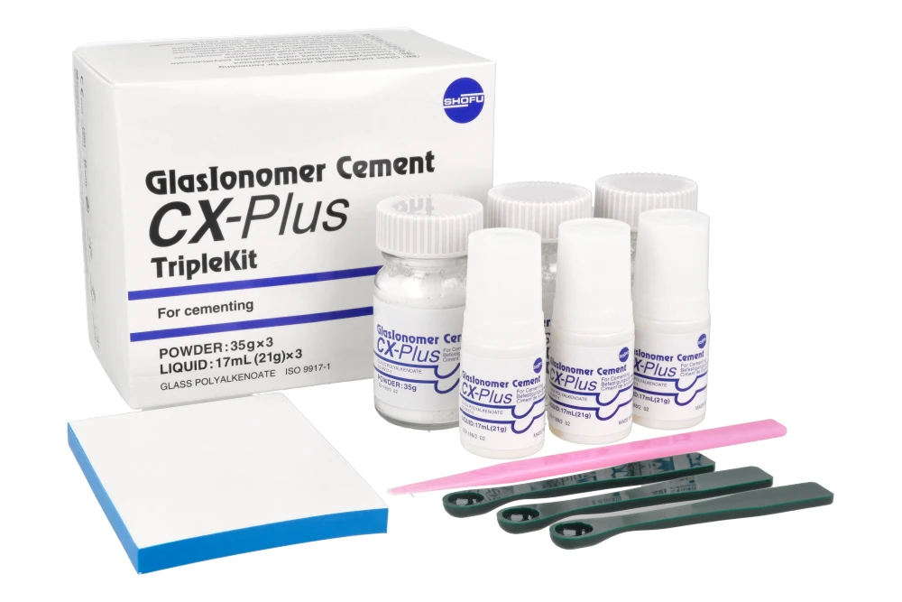 Glasionomer Cement CX-Plus Kit 35 g x 3 szt. + 21 г x 3 шт. SHOFU