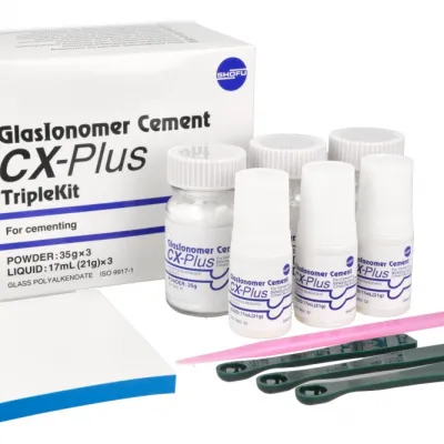 Glasionomer Cement CX-Plus Kit 35 g x 3 szt. + 21 г x 3 шт. SHOFU