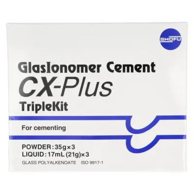 Glasionomer Cement CX-Plus Kit 35 g x 3 szt. + 21 г x 3 шт. SHOFU — фото 7