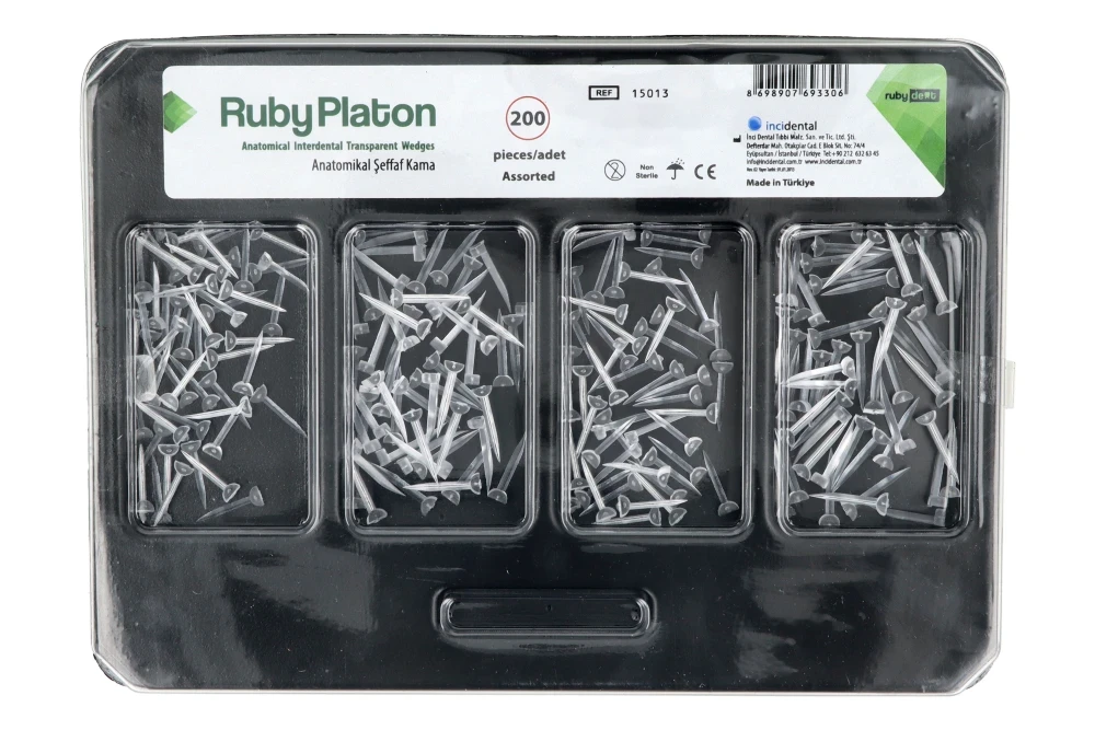 RubyPlaton прозрачные клинья 200 шт. Рубидент