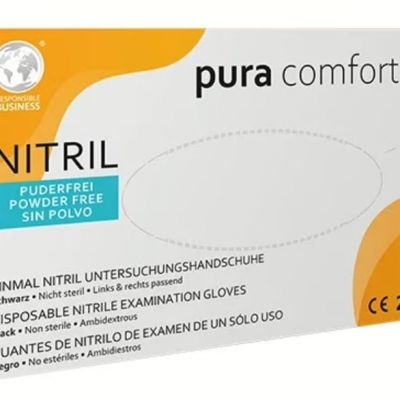 Перчатки нитриловые Pura Comfort Black 100 шт. — фото 2