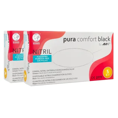 Перчатки нитриловые Pura Comfort Black 100 шт. — фото 6